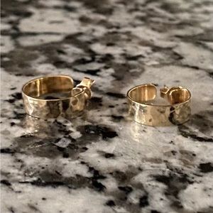 James Avery Hammered Simplicity Gold Hoops